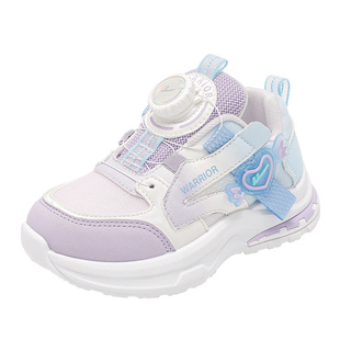 回力童鞋儿童软底运动鞋2025春季新款女童紫色休闲鞋女孩可爱跑鞋