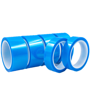 PET蓝色透明无痕冰箱胶带不残留单面胶带高粘性耐高温打印机传真机空调电器内部固定专用强力超薄不留痕胶带