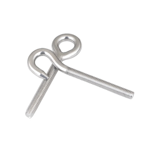 304不锈钢羊眼钉自攻螺丝钉挂钩吊环铁钩子羊眼木螺丝铁问号羊角