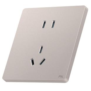 佛山照明开关插座86型开关面板墙壁暗装16a空调一开五孔插座K03灰