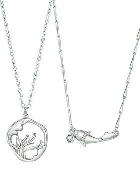 小丑鱼情侣项链925纯银