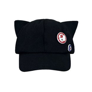 日系可爱明日香周边立体猫耳朵棒球帽大头围二次元cos卡通鸭舌帽