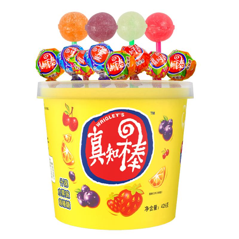 真知棒426g桶装送礼批发棒棒糖