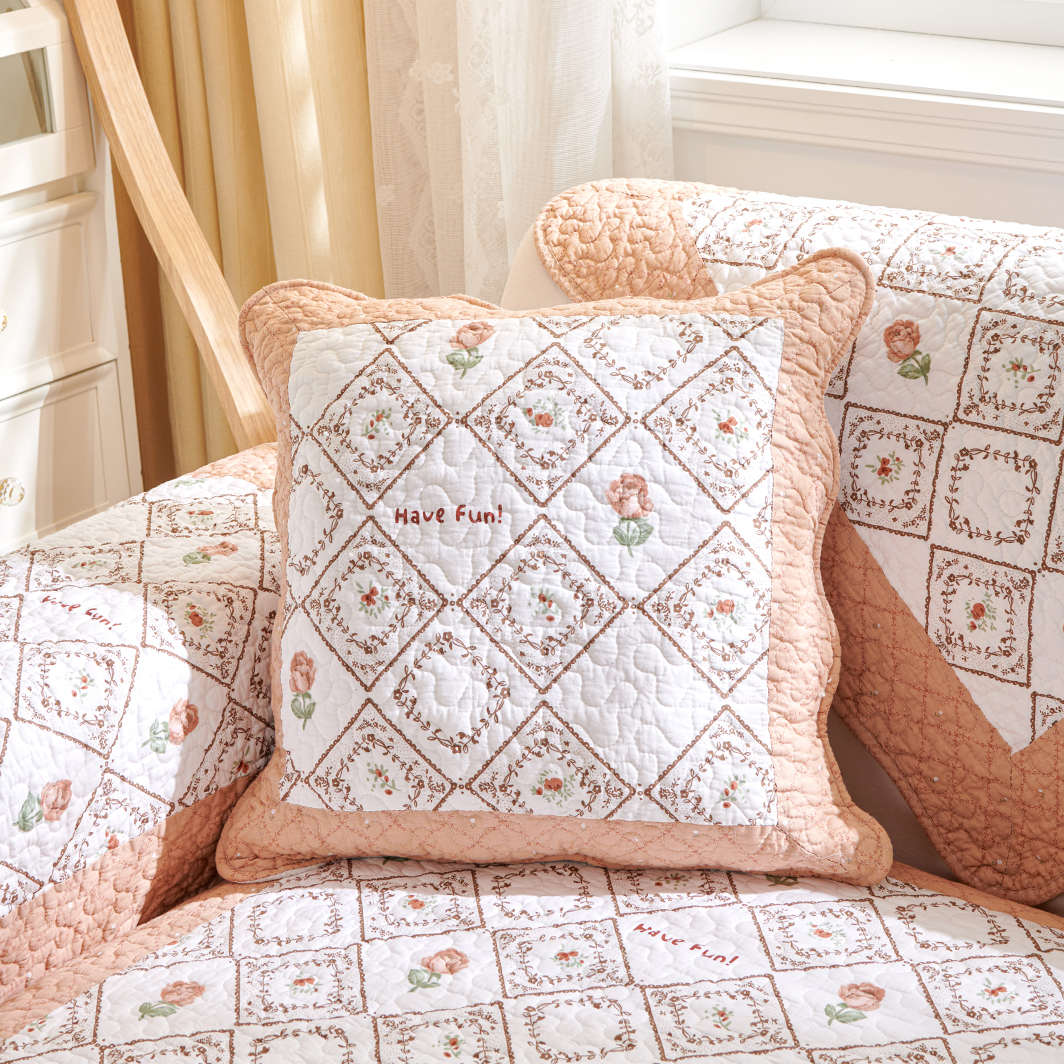 纯棉沙发垫四季通用小清新水洗棉防滑坐垫子全棉盖布巾套罩田园风