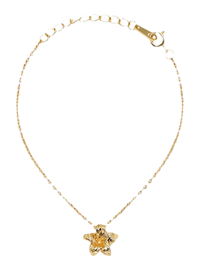 RoundFace度假风复古花朵手链金色通勤可叠搭度法式金色复古礼物