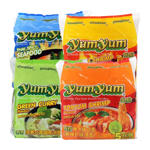 泰国进口yumyum养养冬阴功方便面多口味汤面 整袋5包 70gX5包泡面