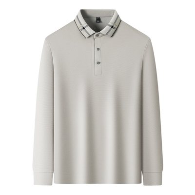 恒源祥高弹无痕商务长袖Polo衫男