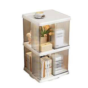 佳帮手旋转置物架角落书架沙发旁空间利用客厅边几创意简约收纳架