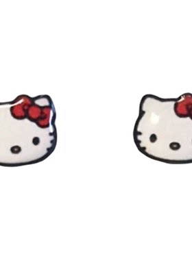新款可爱日韩凯蒂猫女孩耳钉
