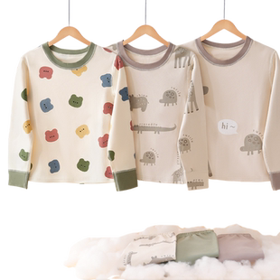 儿童睡衣秋冬季毛衫宝宝秋衣套装纯棉内衣加厚保暖秋裤男孩家居服