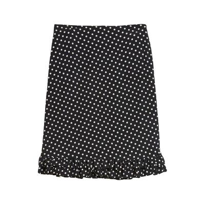 Rouje x LOOKNOW2026春季新款黑色波点花边半身裙女