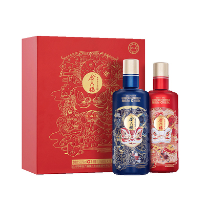 【年货礼盒】金六福酒喜悦礼盒50.8度绵柔浓香型纯粮送礼喜宴用酒