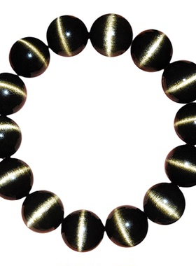 天然金曜石一线天猫眼金刚圈手串