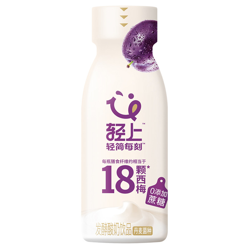 轻上西梅多多酸奶饮品0添加蔗糖西梅汁进口奶源220ml*10瓶整箱装