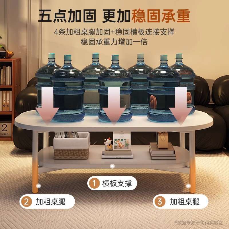 茶几小户型客厅家用桌子简易简约出租屋茶桌风奶油沙发卧室用创意