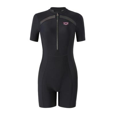 arena阿瑞娜2025新品方向标2.0遮肉修身温泉连体短袖平角泳衣女款