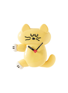 romane静音可爱创意猫咪摇尾挂钟