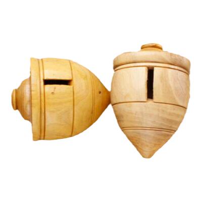 会响实木陀螺老人少年