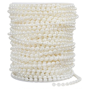 婚庆珍珠串仿珍珠连线珠链条diy婚礼现场装饰珍珠帘场景布置材料
