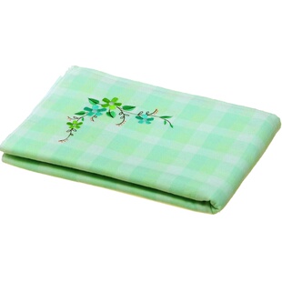 棉田花语纯棉正品双层纱布枕巾透气吸汗成人情侣枕头巾单条Z2409