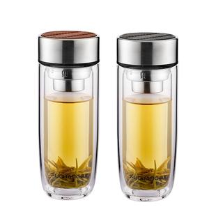 富光双层高硼硅玻璃杯男士泡茶杯水杯女大容量茶水分离杯车载杯子