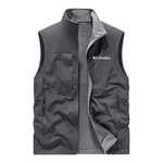 哥伦折扣双面穿马甲男士秋冬摇粒绒坎肩马夹加绒保暖无袖夹克外套