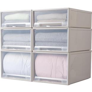 jeko收纳箱抽屉式多层储物盒衣柜衣服内衣透明塑料柜衣物分层神器