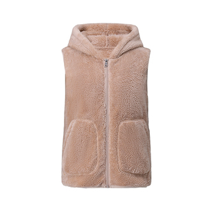 双面绒马甲女2025春秋款中年妈妈百搭毛绒背心颗粒绒马夹外穿坎肩