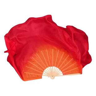 喜上眉梢舞蹈扇子胶州秧歌扇子丝巾真丝渐变舞蹈扇子扇子舞蹈专用