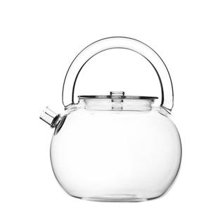 可加热不锈钢过滤圆形提梁壶玻璃煮水壶家用泡花茶壶透明煮白茶壶