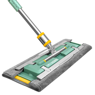 拖把家用平板一拖净拖布夹固式干湿两用地板专用拖厨房瓷砖地墩布