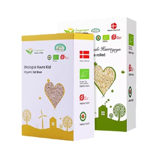 味道王国进口有机燕麦片燕麦麸皮共400g*2营养即食早餐无添加蔗糖