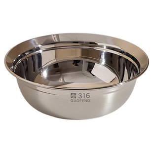 国风316食品级不锈钢盆碗饭碗汤盆加厚汤碗厨房洗菜盆烘焙打蛋盆