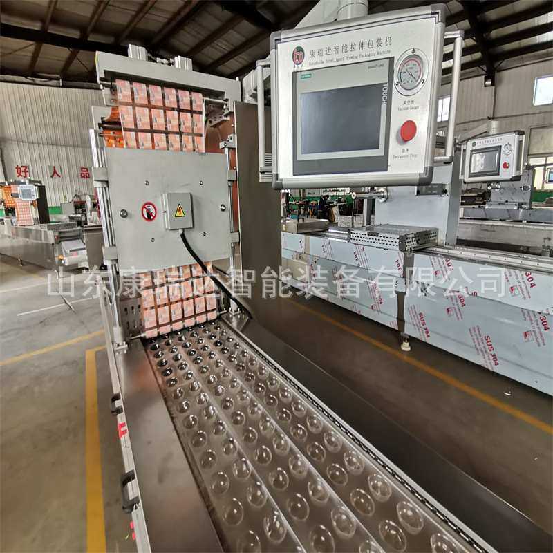 卤蛋咸鸭蛋真空封口机全自动连续拉伸膜真空包装机食品打包塑封机