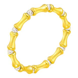 诗普琳 18K金竹节戒指 节节高升手饰女戒指 送礼