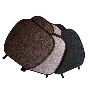 亚麻汽车坐垫四季通用座椅车内座位车座垫子单片后排冬季汽车座垫