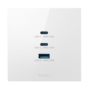 公牛typec插座墙壁面板PD快充氮化镓65W带usb接口的充电86型暗装