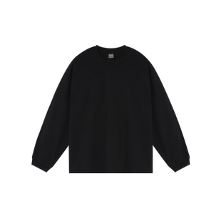 BODYDREAM无龄感极简风白色打底衫男新款黑色内搭重磅纯棉长袖t恤