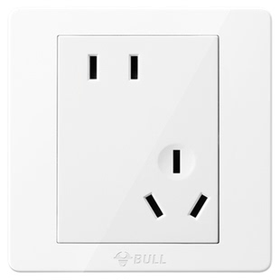 公牛斜五孔插座面板暗装错位5孔插板墙壁墙式二三插五眼五插插坐