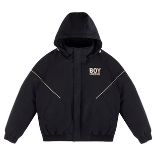 【黄金法则】BOYLONDON黑色短款90绒羽绒服冬季男女款外套N28911
