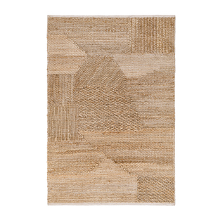 KM地毯 手工编织进口家居软装黄麻北欧简约家用茶几阳台地毯地垫