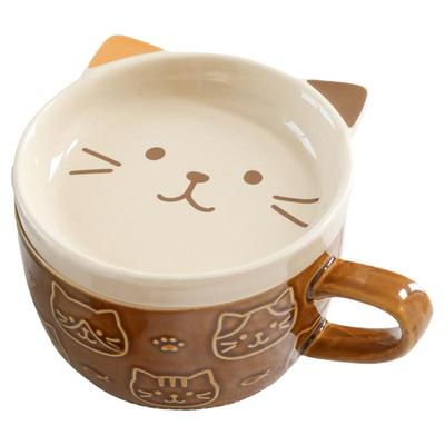 猫趣日单卡通风早餐学生陶瓷杯