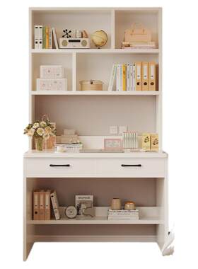 书桌书架一体桌台式电脑桌