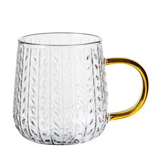 居家家高硼硅玻璃杯透明牛奶杯耐热男女喝水泡茶水杯咖啡杯啤酒杯