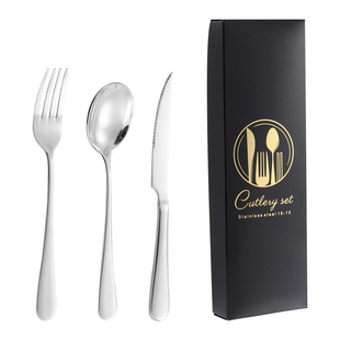 410不锈钢加厚牛排刀叉勺高档礼盒装西餐刀叉餐具定制
