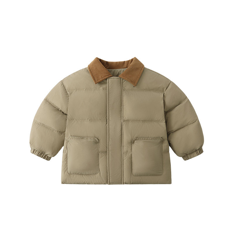 齐齐熊尼龙绉面料羽绒服