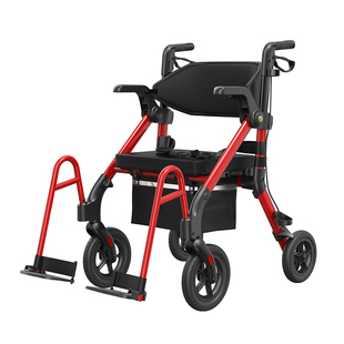 迈德斯特老人助行器轮椅二合一辅助康复可推人行走可坐带轮可折叠