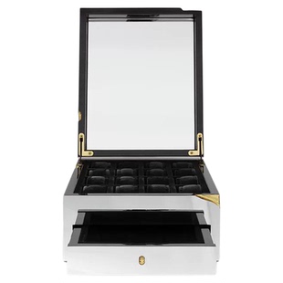 意式轻奢首饰盒设计师款实木现代简约别墅卧室珠宝首饰绒布收纳盒