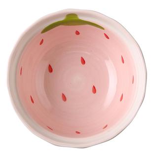 可爱草莓多个吃饭碗套装家用2026新款陶瓷米饭餐具好看的小碗十个