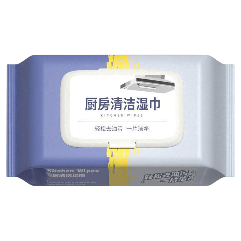 厨房油烟机强力去油污加厚湿巾